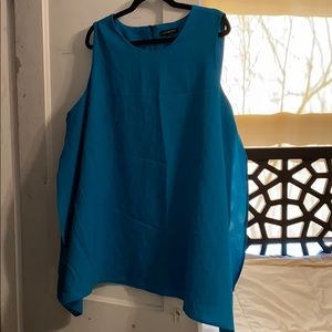 Lane Bryant flowing sleeveless blouse teal sz 20